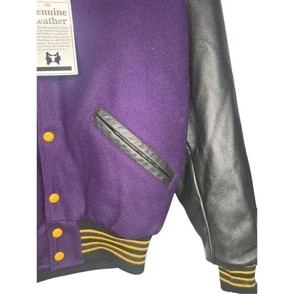 NEW Rock Creek Athletics Wool and Leather Lettermen Jacket - Men’s S - Picture 2 of 7